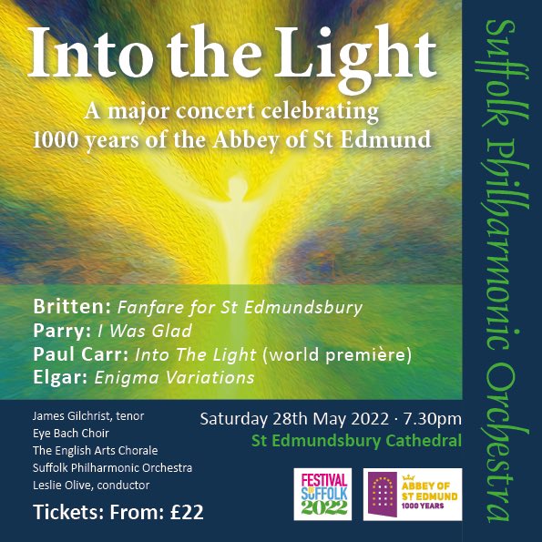 Flyer for Into the light composed by Paul Carr