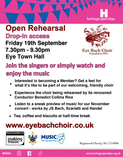Open Rehearsal Heritage Open Days sep 25