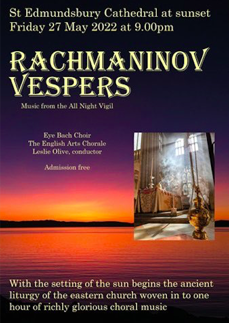 Poster for Rachmaninov Vespers